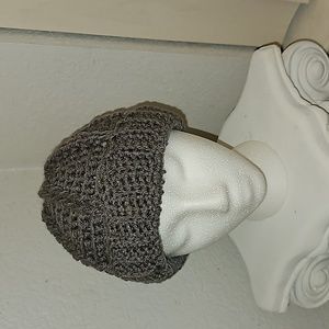Knit crochet beanie